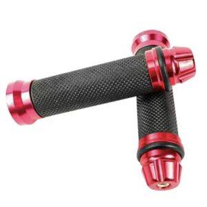 poignées de guidon universelles rouge moto, scooter