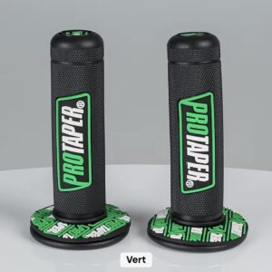 poignées de guidon pro taper vert moto, cross, scooter