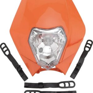plaque phare orange moto