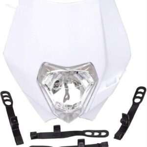 plaque phare blanche moto