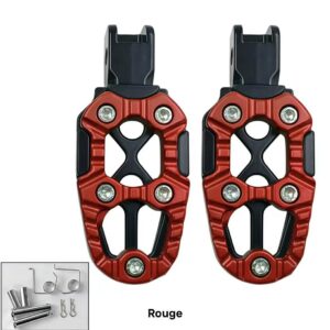 repose pieds moto universel rouge