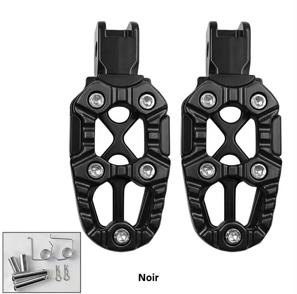 repose pieds moto universel noir