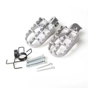repose pieds universel argent moto 