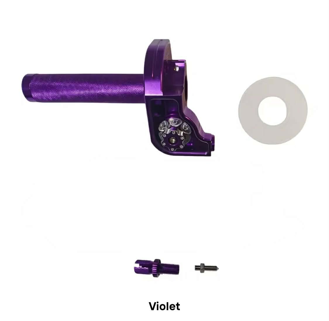 poignée de gaz universelle a tirage rapide violet