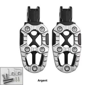 repose pieds moto universel blanc