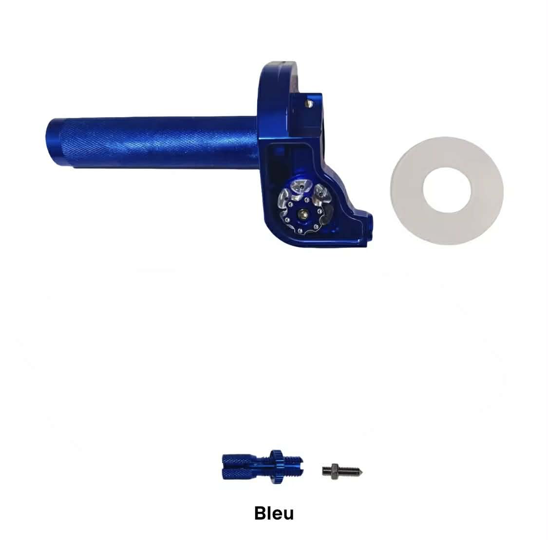 poignée de gaz universelle a tirage rapide bleu